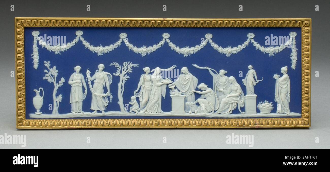 Wedgwood Manufactory (produttore). Placca con sacrificio a Cerere. 1785. Burslem. Gres (jasperware) Foto Stock