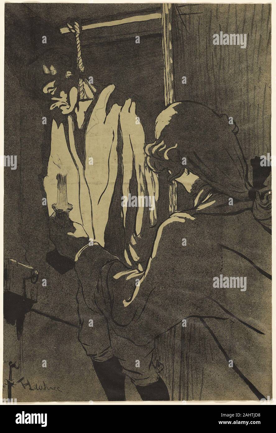 Henri de Toulouse-Lautrec. L'Impiccato Man. 1892. La Francia. Litografia di crema su carta intessuta Foto Stock