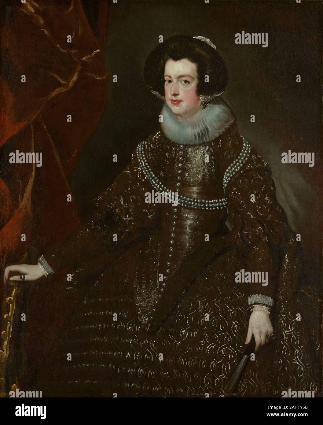 Studio di Diego Rodriguez de Velázquez. Isabella di Borbone, moglie di Filippo IV di Spagna. 1627-1637. Spagna. Olio su tela Foto Stock