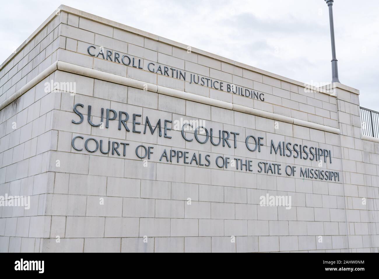 Jackson, MS - Ottobre 7, 2019: Esterno del Mississippi State Corte Suprema di Jackson Foto Stock