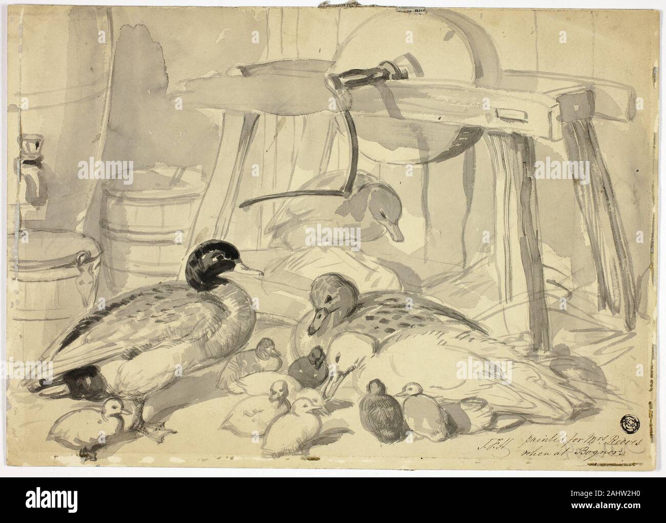John Frederick aringa, I. anatre, papere e La Mola. 1815-1865. In Inghilterra. Spazzola e lavaggio nero, su grafite, sulla crema carta intessuta Foto Stock John Frederick aringa, I. anatre, papere e La Mola. 1815-1865. In Inghilterra. Spazzola e lavaggio nero, su grafite, sulla crema carta intessuta Foto Stock