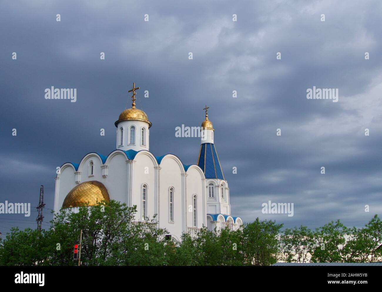 Chiesa del Salvatore nella città di Murmansk ,Russia Foto Stock