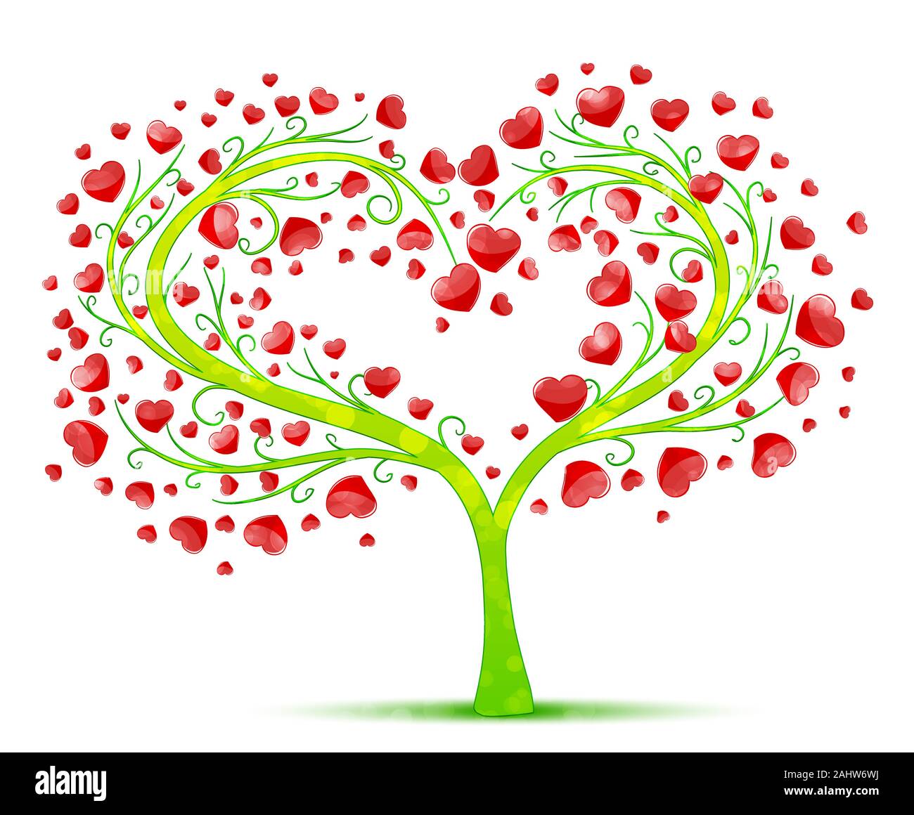 Amore vettore ad albero Illustrazione Vettoriale