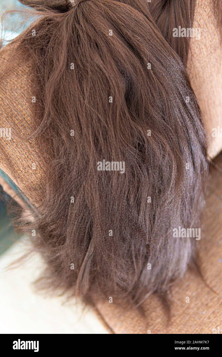 Le estensioni di capelli da utilizzare per fare le trecce Foto Stock