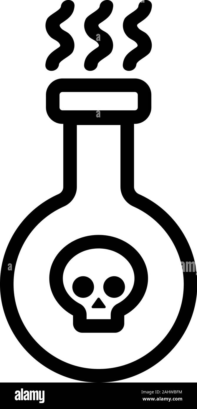 Minzurka con icona di veleno vettore. Isolate il simbolo di contorno illustrazione Illustrazione Vettoriale