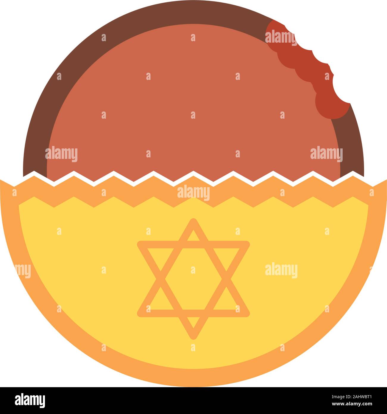 Jewish food design, Hanukkah holiday celebrazione ebraismo la religione tradizionale del festival e cultura tema illustrazione vettoriale Illustrazione Vettoriale