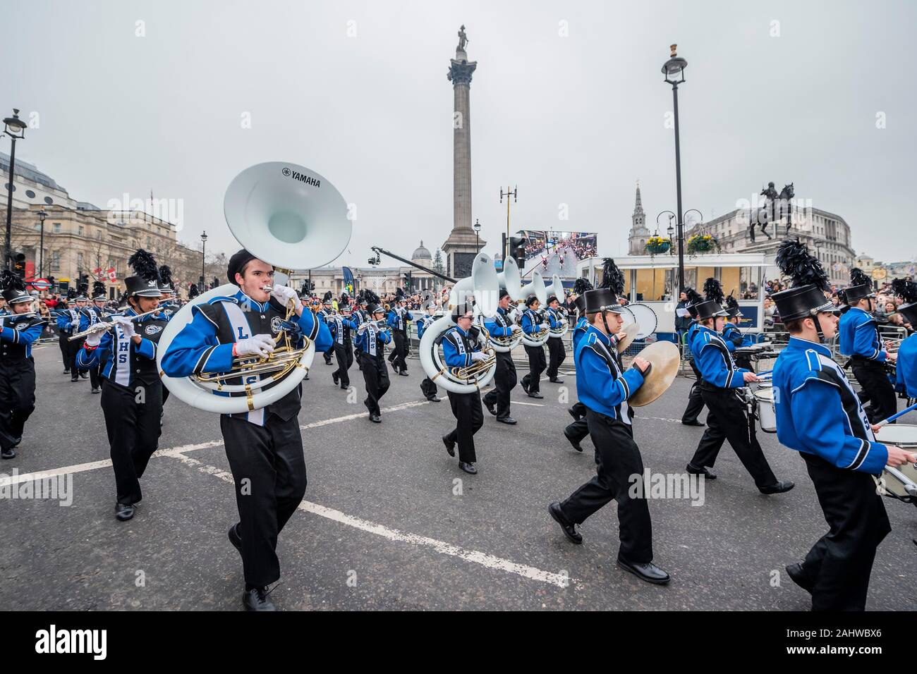 Londra, Regno Unito. 01 gen, 2020. Il lago di Zurigo High School - London Capodanno Parade segna l inizio del nuovo anno, 2020. Credito: Guy Bell/Alamy Live News Foto Stock