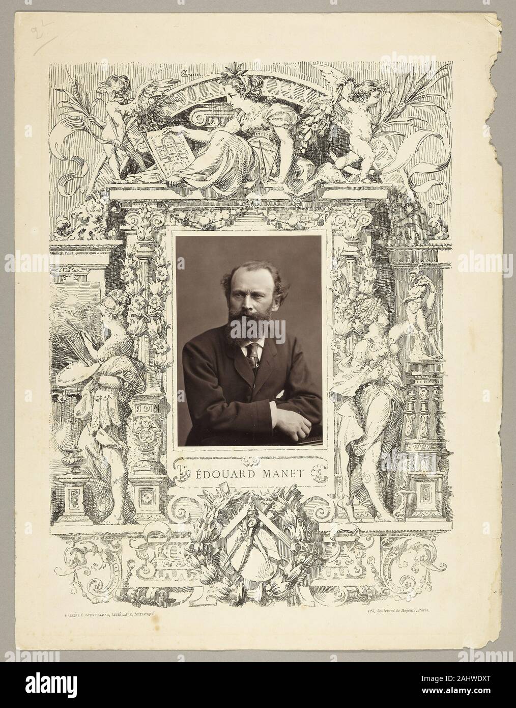 Nadar (Gaspard Félix Tournachon). Édouard Manet (pittore francese, 1832-1883). 1865. La Francia. Woodburytype, dal periodico "Galerie Contemporaine Littéraire, Artistique" (1876), volume 1 Foto Stock