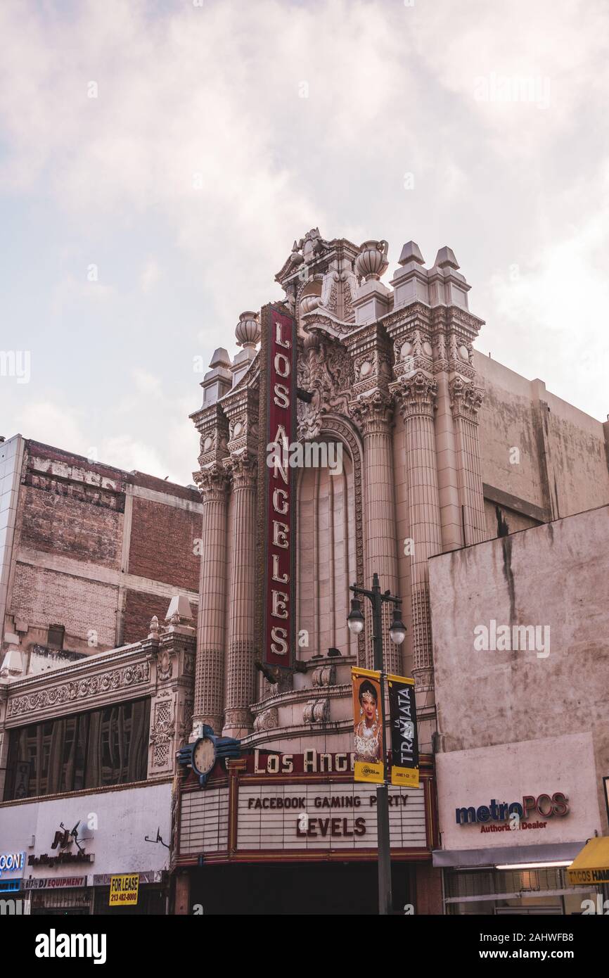 Il Los Angeles Theatre, nel centro di Los Angeles in California Foto Stock