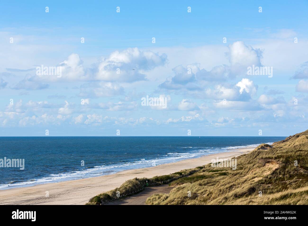 Meer, Strand, Horizont, Mensch, Wenningstedt; Sylt, Schleswig-Holstein, Germania Foto Stock