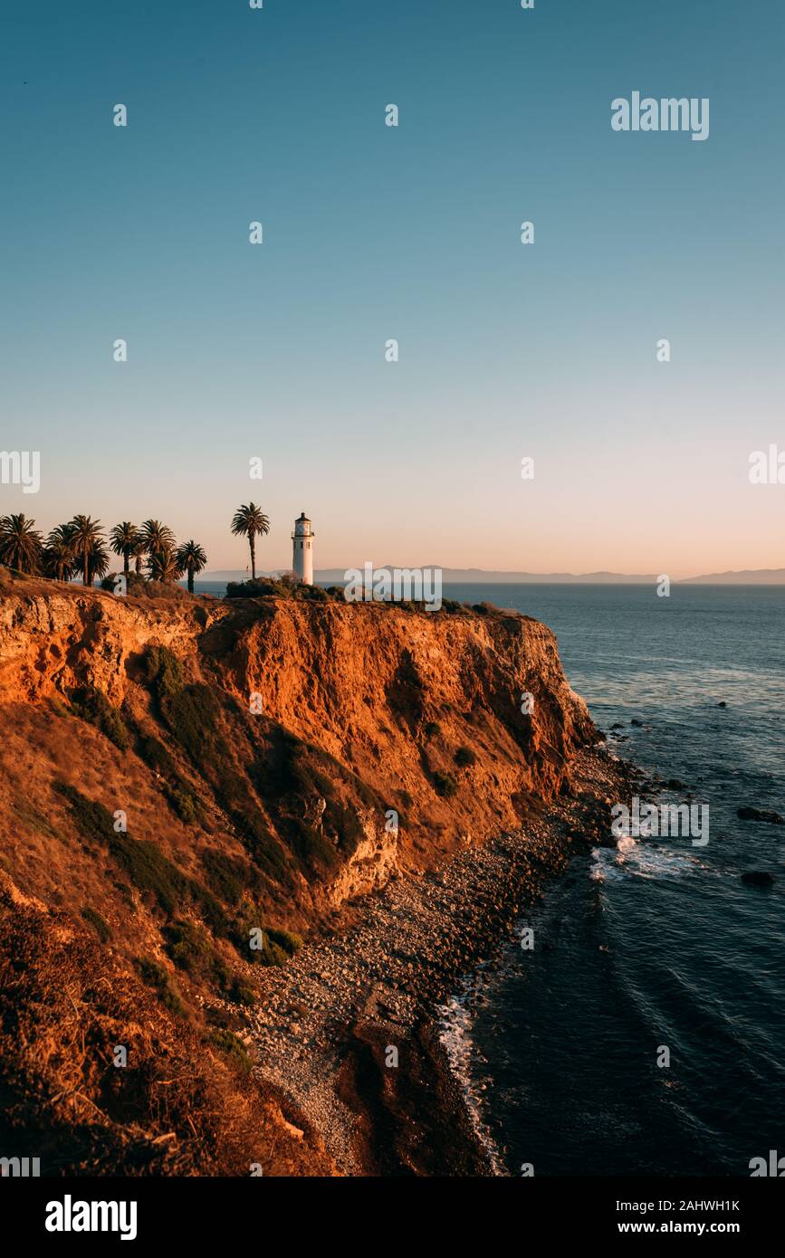 Punto di vista Vicente faro, in Rancho Palos Verdes, California Foto Stock