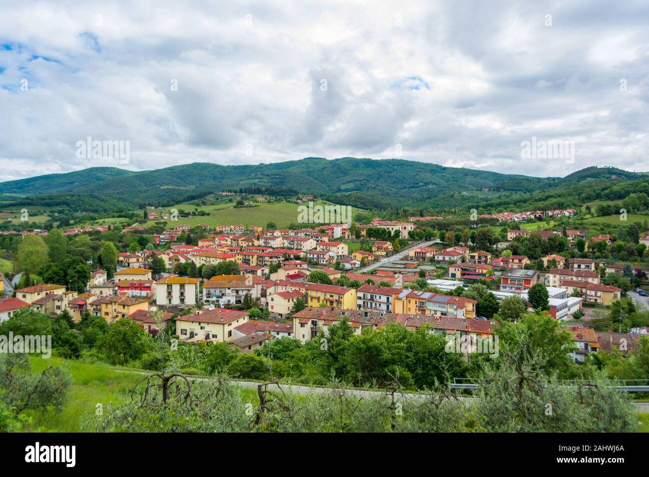 Paese di Greve in Chianti in Toscana in Italia Foto Stock