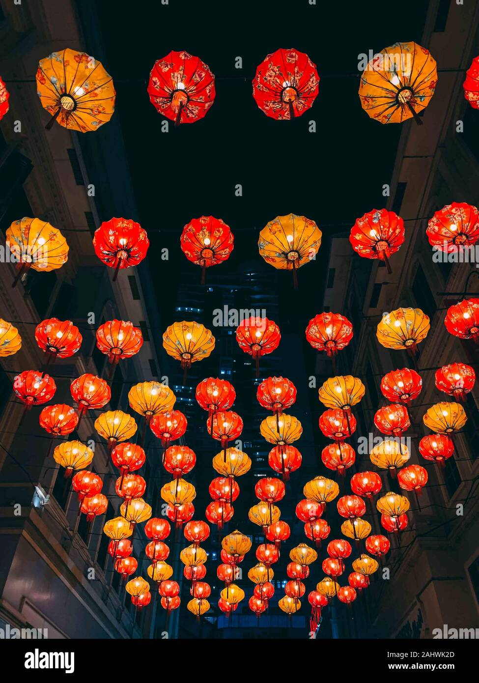 Le lanterne cinesi in Binondo, Manila, Filippine Foto Stock