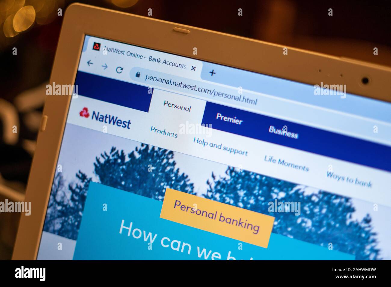 Natwest internet banking sito mostrato sullo schermo di un computer Foto Stock