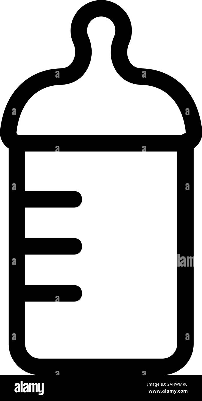 La bottiglia di plastica icona vettore. Isolate il simbolo di contorno illustrazione Illustrazione Vettoriale