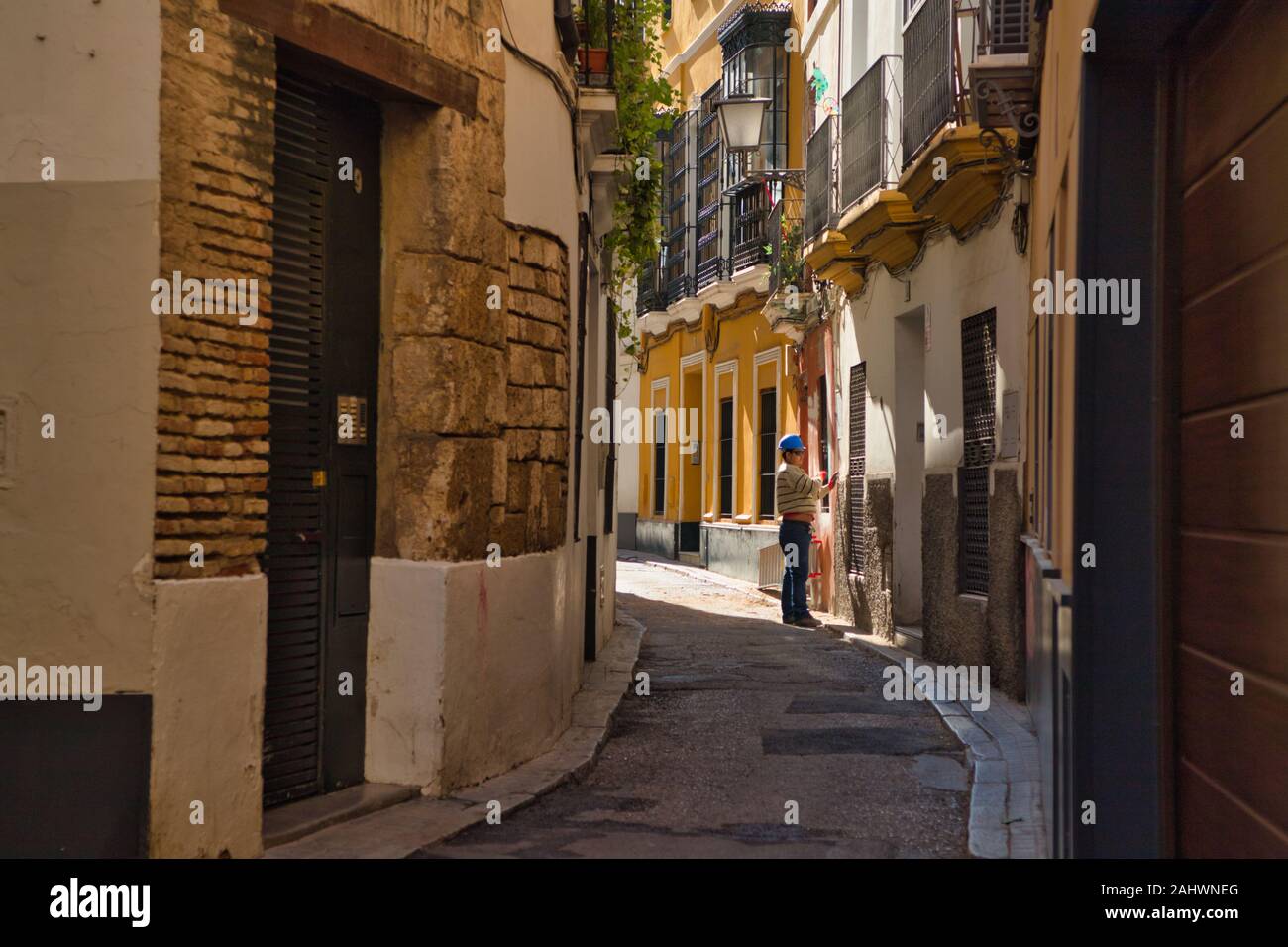 Il Barrio de Santa Cruz, Siviglia Andalusia Foto Stock