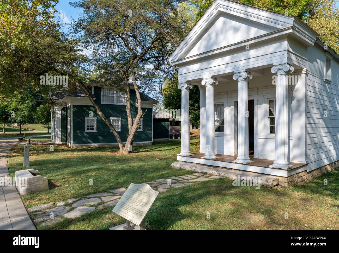 Newcom House di Carillon Historical Park, Dayton, Ohio, Stati Uniti d'America Foto Stock