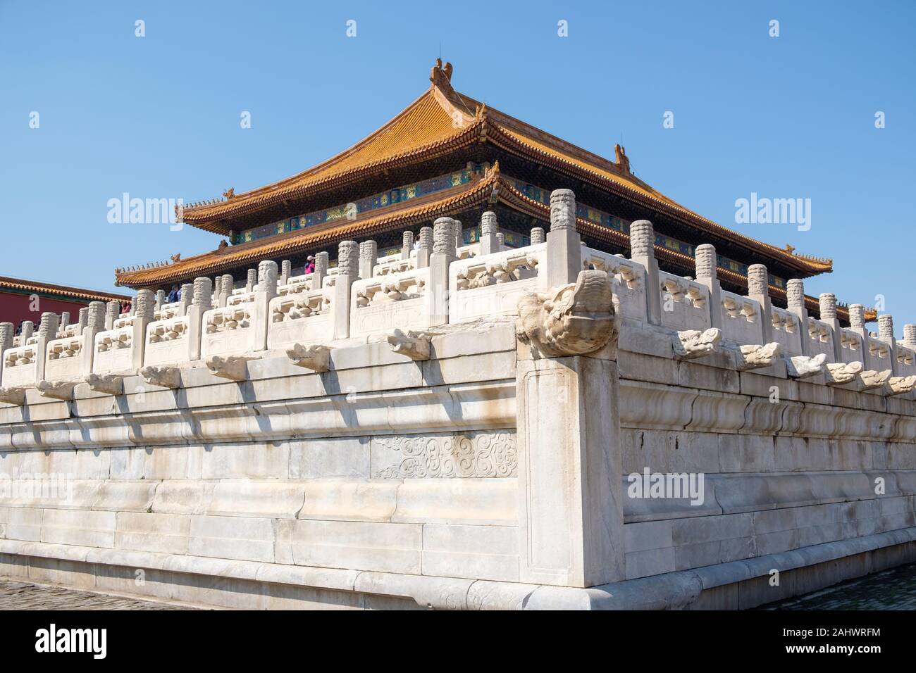 Doccioni nella Città proibita a Pechino, Cina Foto Stock