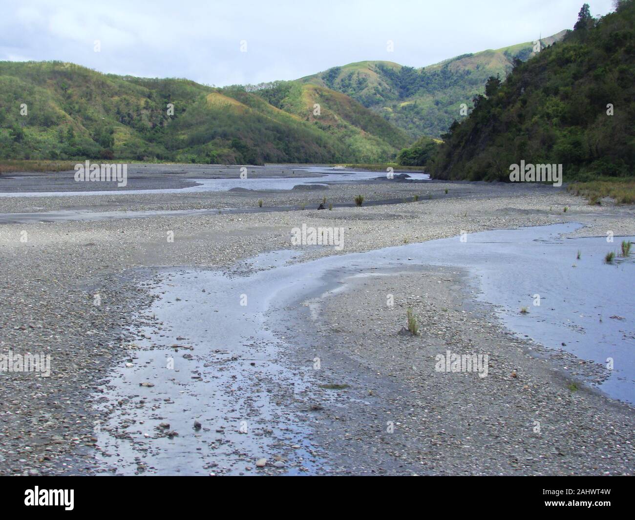 Fiumi e pianure alluvionali nell'isola di Mindoro, Filippine Foto Stock