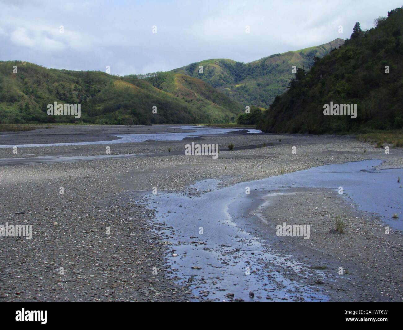 Fiumi e pianure alluvionali nell'isola di Mindoro, Filippine Foto Stock
