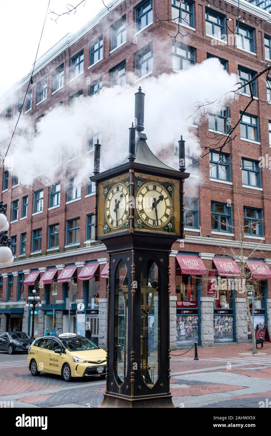 Gastown orologio a vapore, Vancouver, British Columbia, Canada Foto Stock