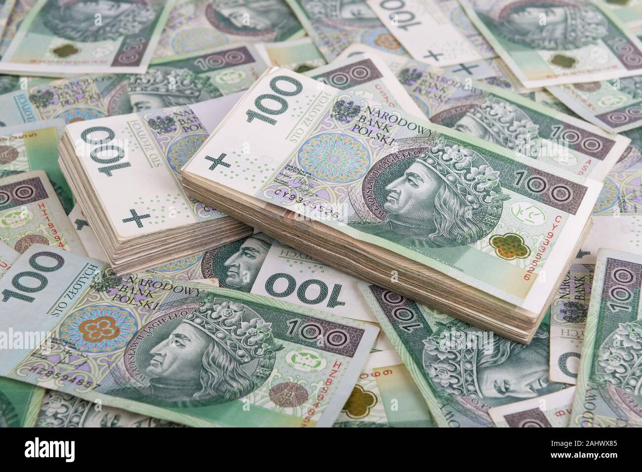 Polacco sfondo di denaro. Valuta polacca commerciali e finanziari di concetto Foto Stock