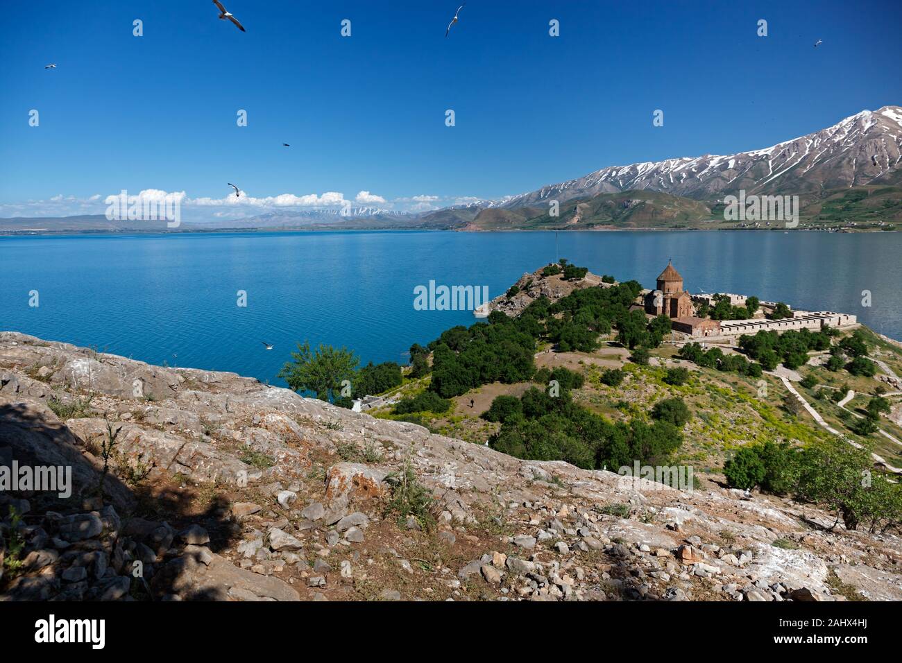 Isola di Akdamar Foto Stock