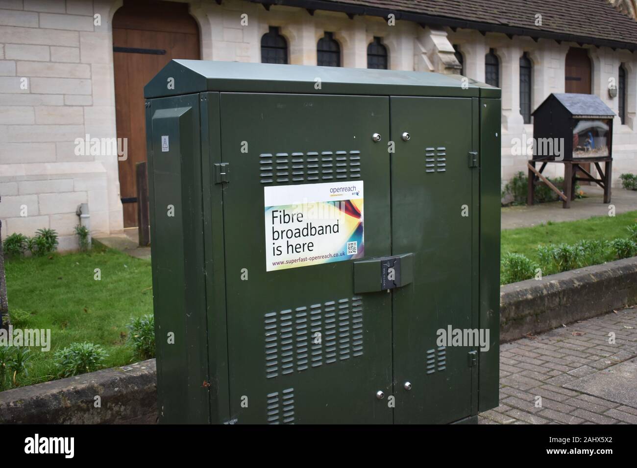 A banda larga in fibra a Stony Stratford, Milton Keynes. Foto Stock