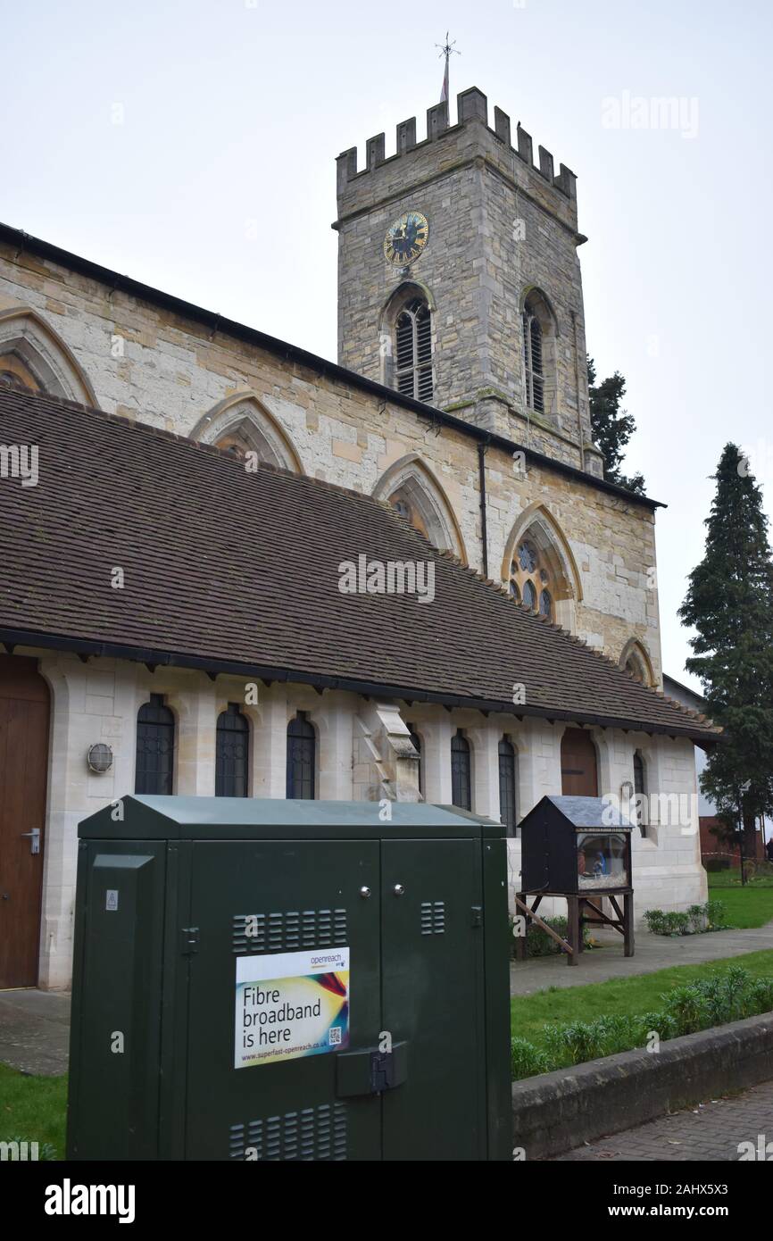 A banda larga in fibra a Stony Stratford, Milton Keynes. Foto Stock