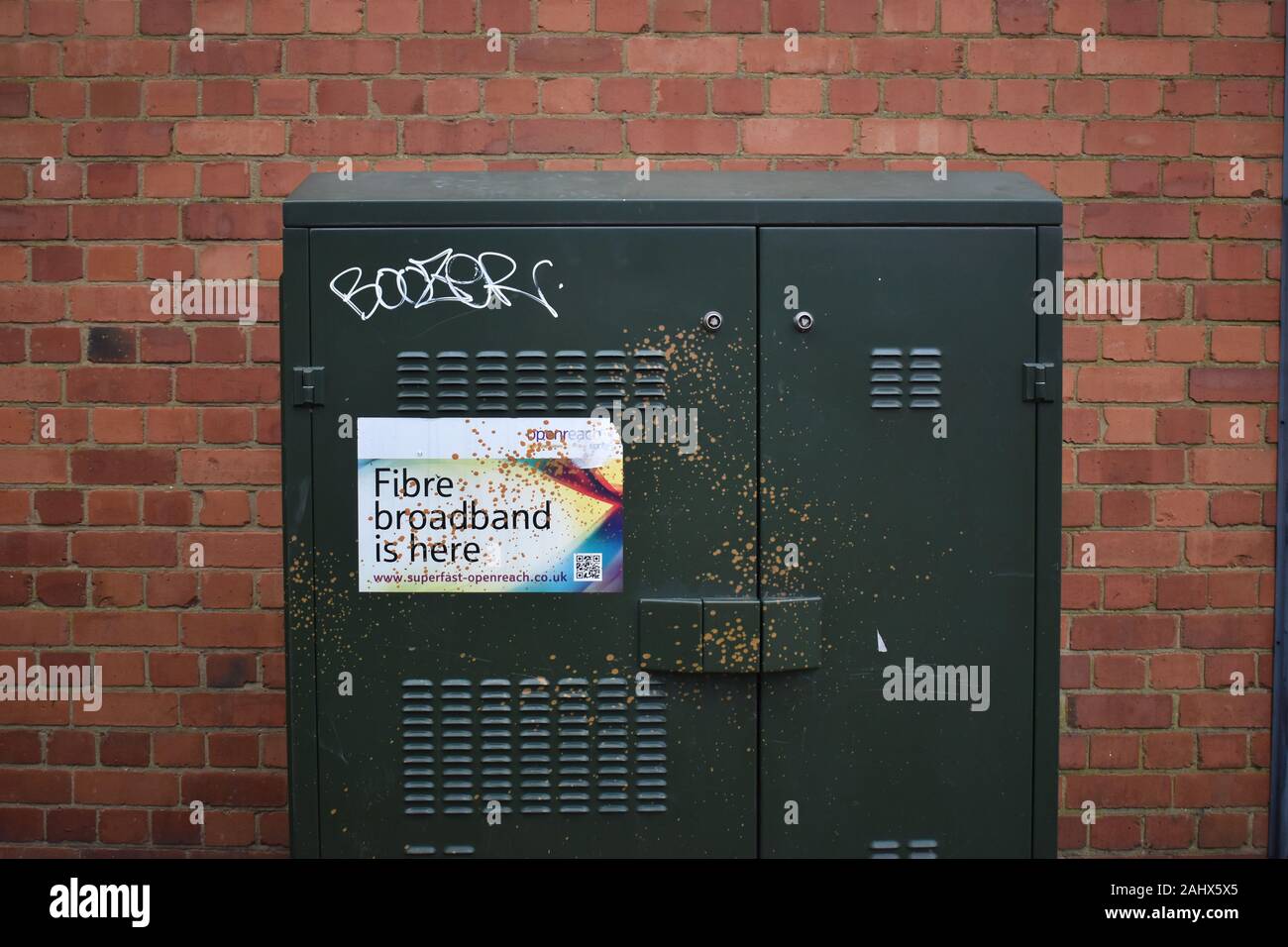 A banda larga in fibra a Stony Stratford, Milton Keynes. Foto Stock