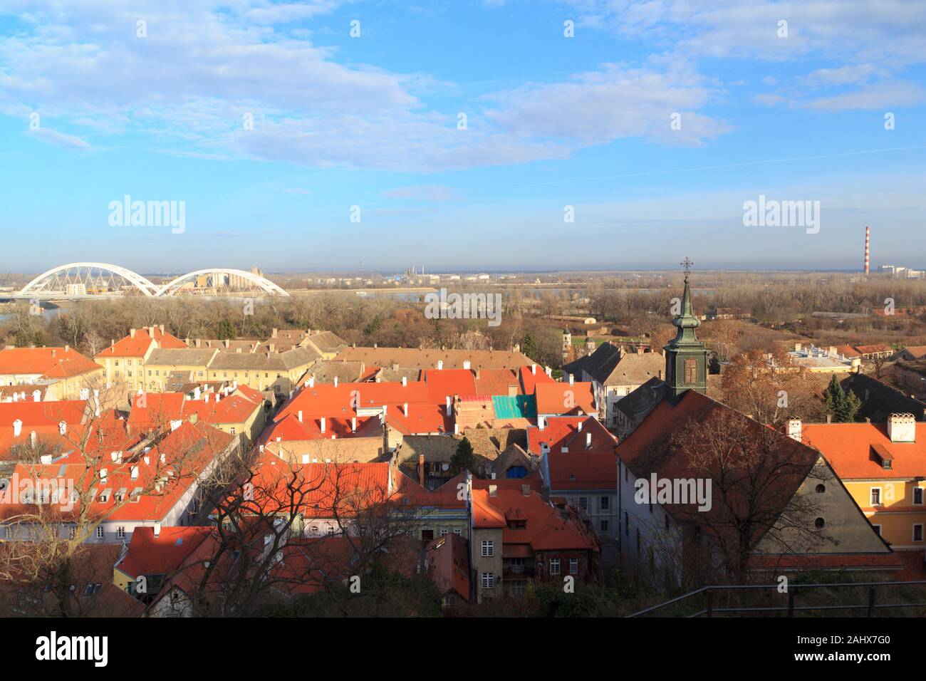Piccola cittadina barocca della Fortezza Petrovaradin Foto Stock
