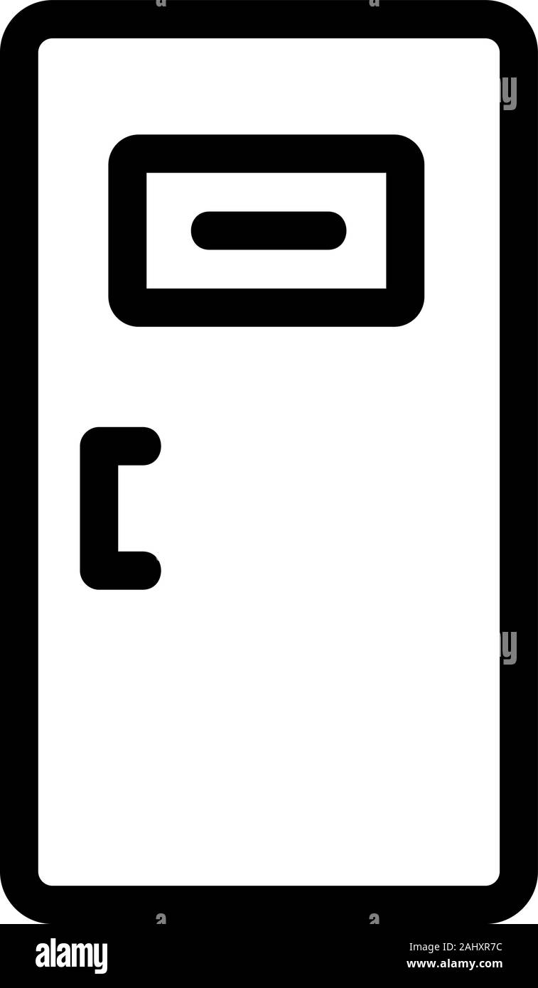 icona porta ufficio vettore. Illustrazione del simbolo del contorno isolato Illustrazione Vettoriale