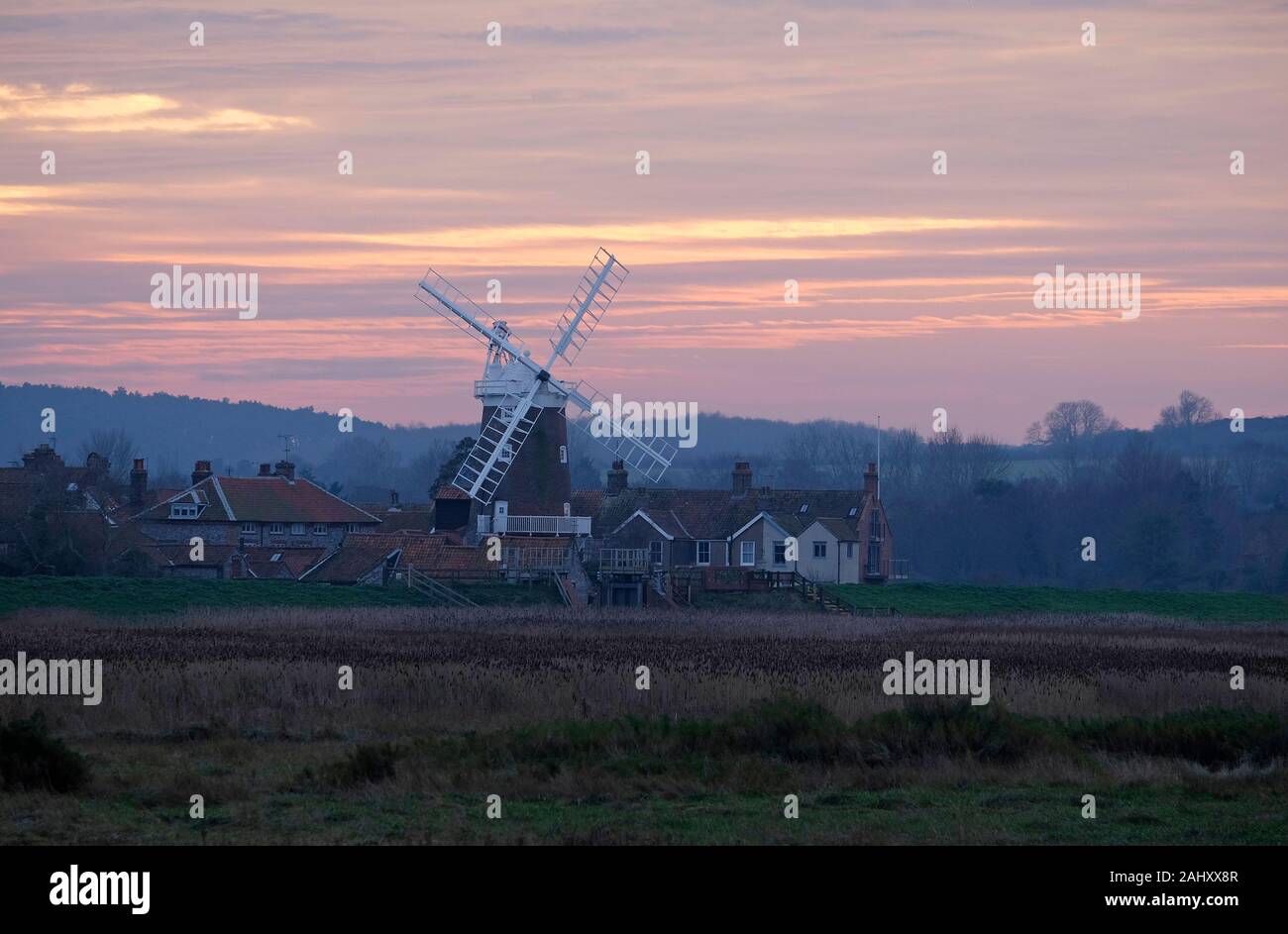 Cley-next-il-mare, cley mill, North Norfolk, Inghilterra Foto Stock