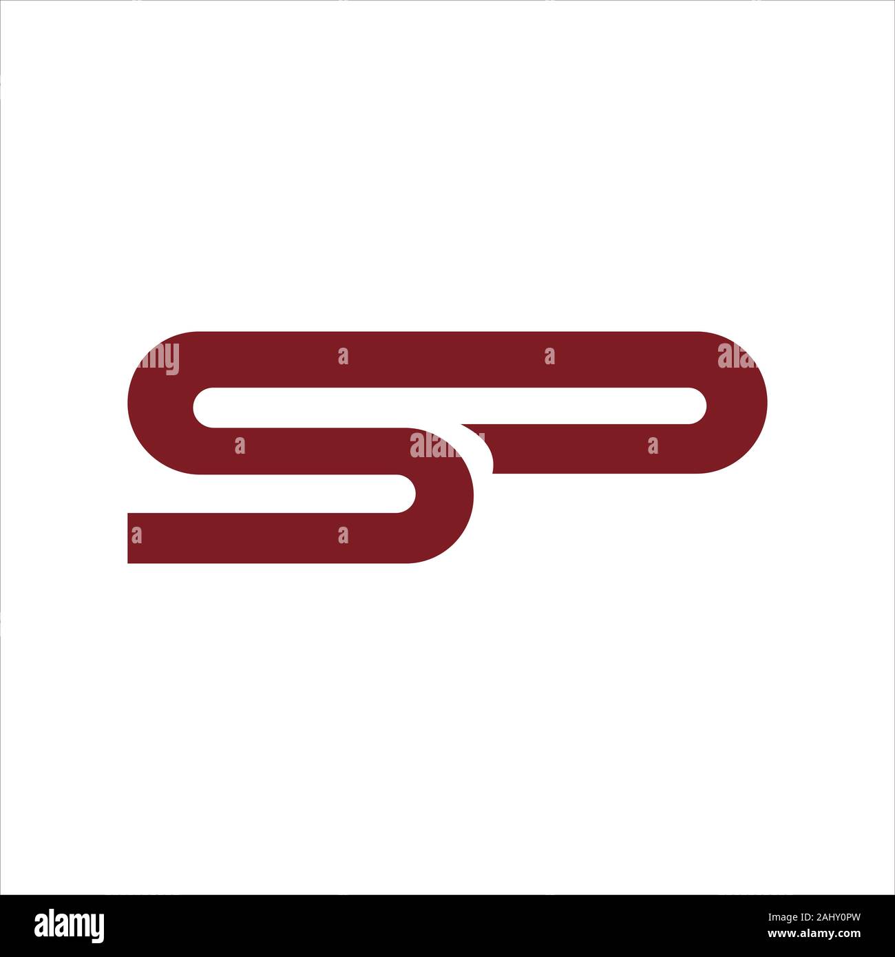 Lettera iniziale sp o ps logo design vettoriali Illustrazione Vettoriale