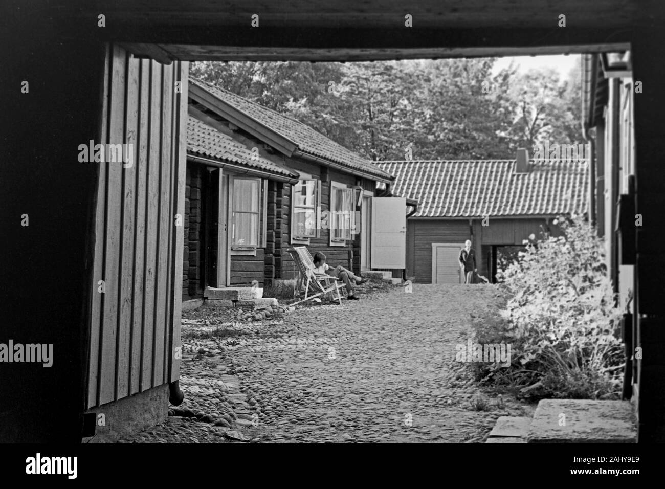 Freilichtmuseum Wadköping bei Örebro, 1969. Wadköping open-air museum vicino a Örebro, 1969. Foto Stock