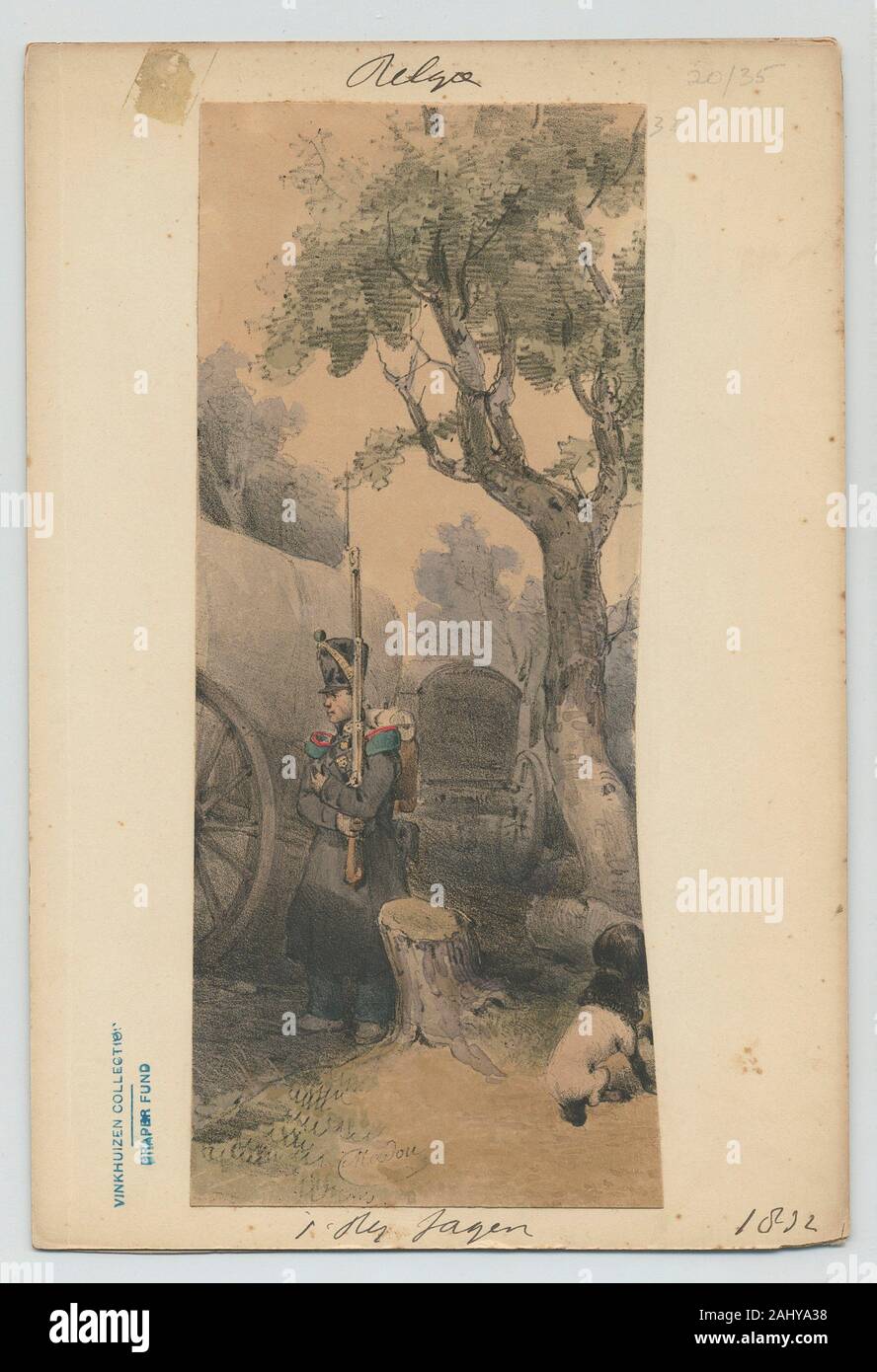 1' Jagen reggimento. Vinkhuijzen, Hendrik Jacobus (collettore) Madou, Jean-Baptiste (1796-1877) (litografo). La collezione Vinkhuijzen di militari Foto Stock