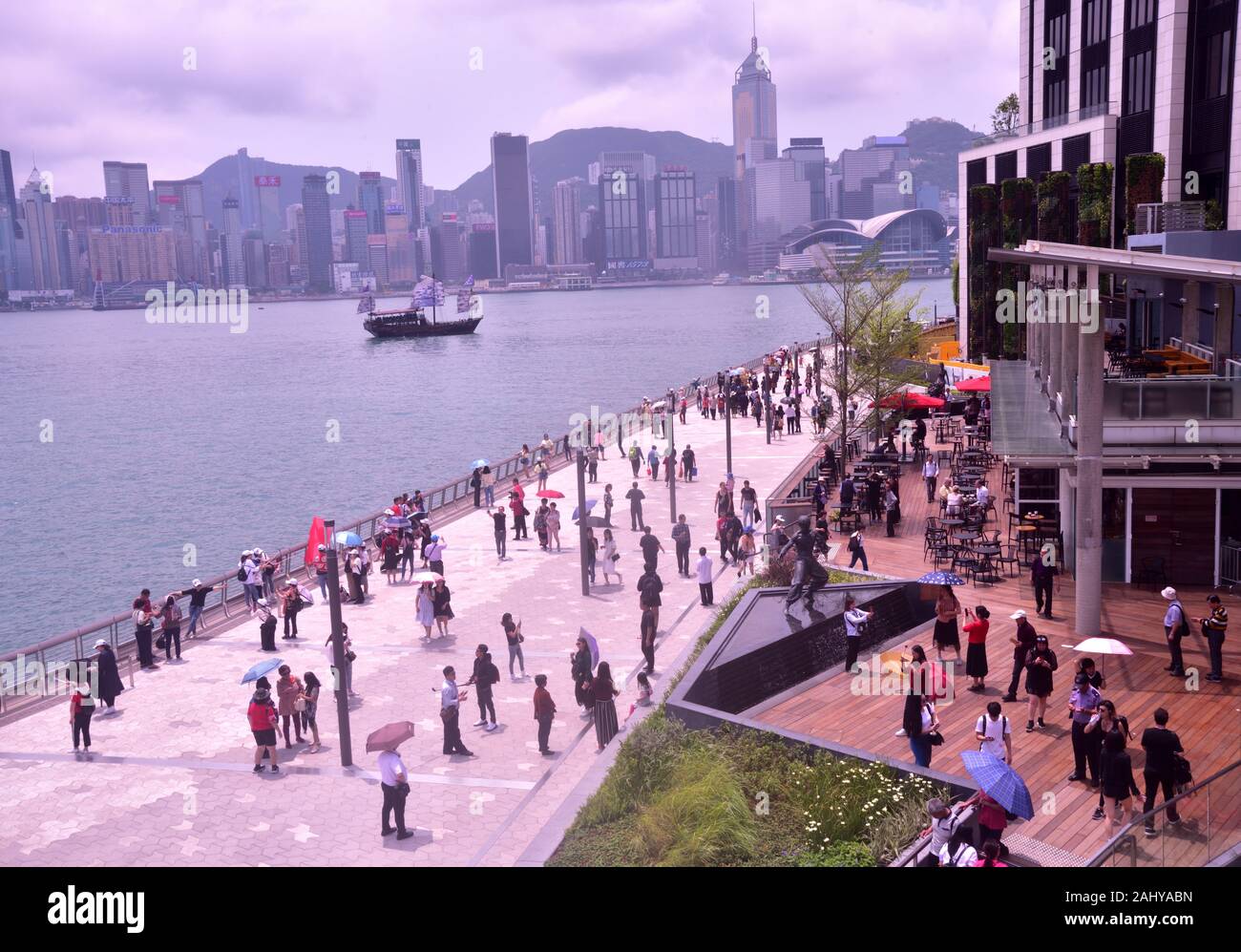 Tsim Sha Tsui promenade, Hong Kong Foto Stock
