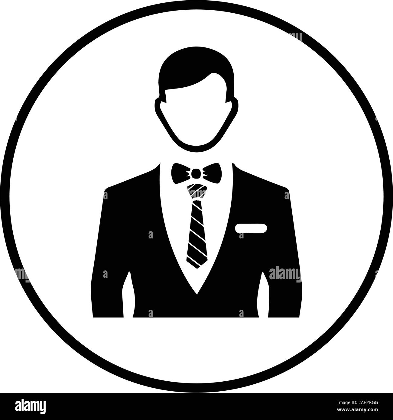 Avatar, moda, boss, uomini icona di abbigliamento Illustrazione Vettoriale