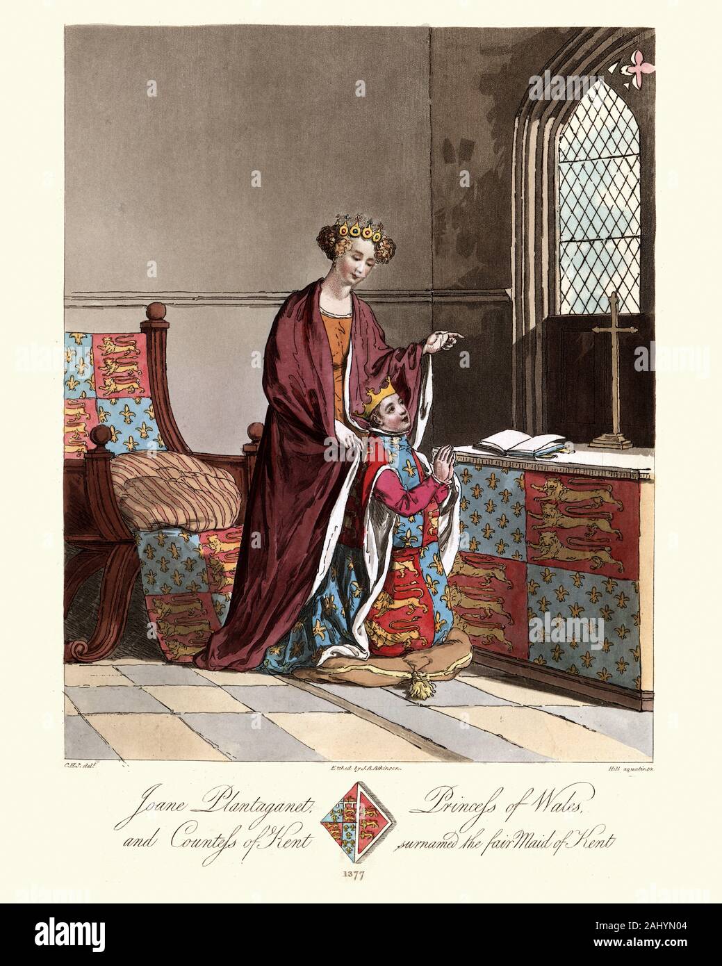Joan Plantagenet, Principessa del Galles e la contessa di Kent, fair cameriera del Kent. Joan, contessa di Kent (29 settembre 1328 - 7 agosto 1385), noto hist Foto Stock