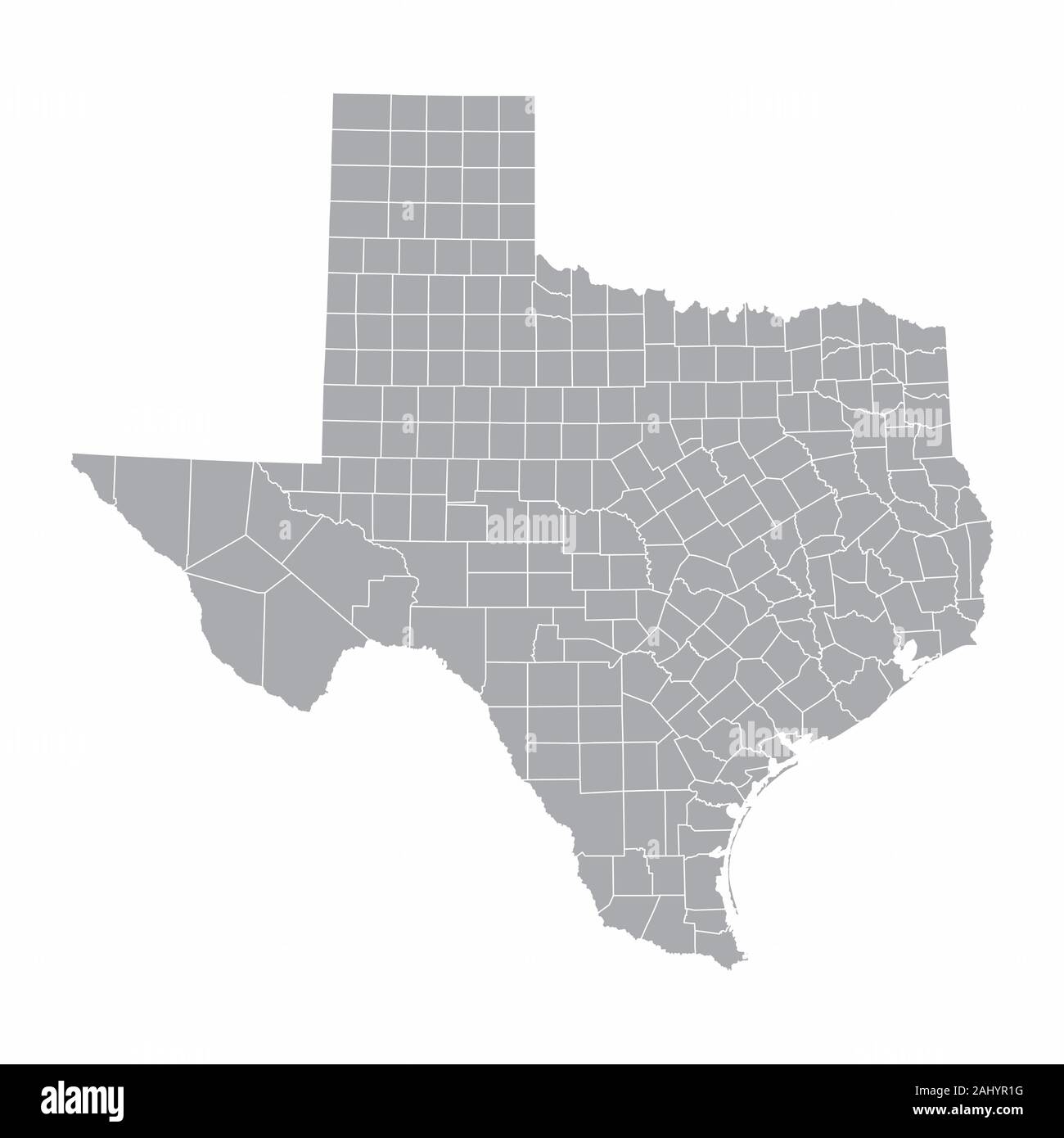 Texas State mappa Illustrazione Vettoriale
