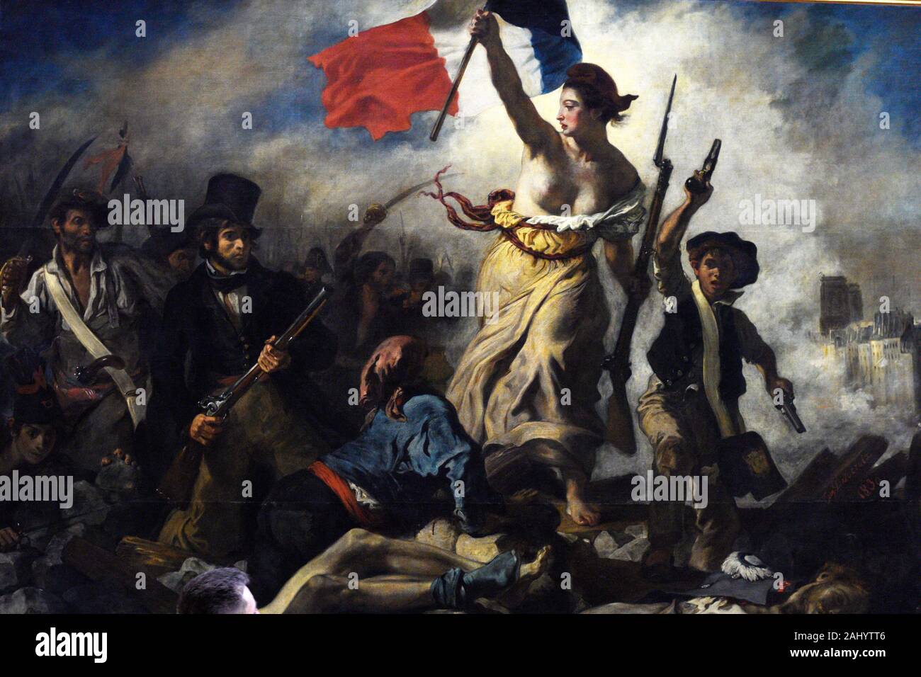 La Libertà Che Guida Il Popolo Louvre Eugene delacroix french revolution immagini e fotografie stock ad alta