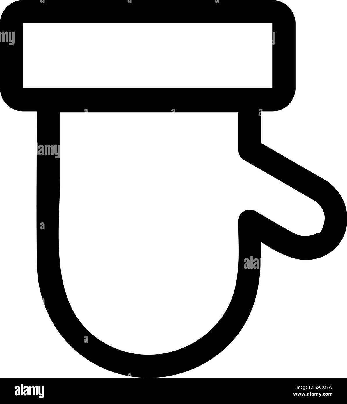 Vettore icona estrazione invernale. Illustrazione del simbolo del contorno isolato Illustrazione Vettoriale