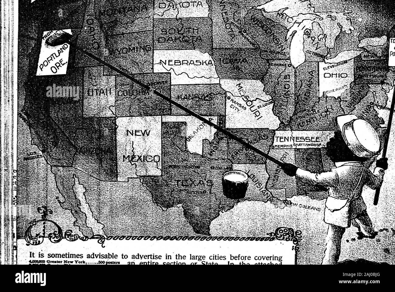 Affissioni (Lug-Dic 1898) . &Gt; ho muster .""8". TD£t Pom WcJ SH.UPfitA ?è talvolta consigliabile per pubblicizzare nelle grandi città prima di coprire la^o™,.-™ J^io^n ^ intera sectjon o g^^ gv attacheJ elenco del numero di poster può essere aumentata ordecreased per soddisfare le esigenze individuali. Io litografia.in quattro colori da designsubject alla vostra approvazione, 4000 24-foglio post-ers, 9* piedi alto e 20 piedi di lunghezza, sulla migliore ..?MO"S"..200."".: 100 ......100 .....100 ..... Quindi.. ...25...... 75 4CHM0D maggiore Kew York.2460600 maggiore Chicago...... 7SOJ00B maggiore Boetoat ?: "OJO0 P&lt;tt" Foto Stock