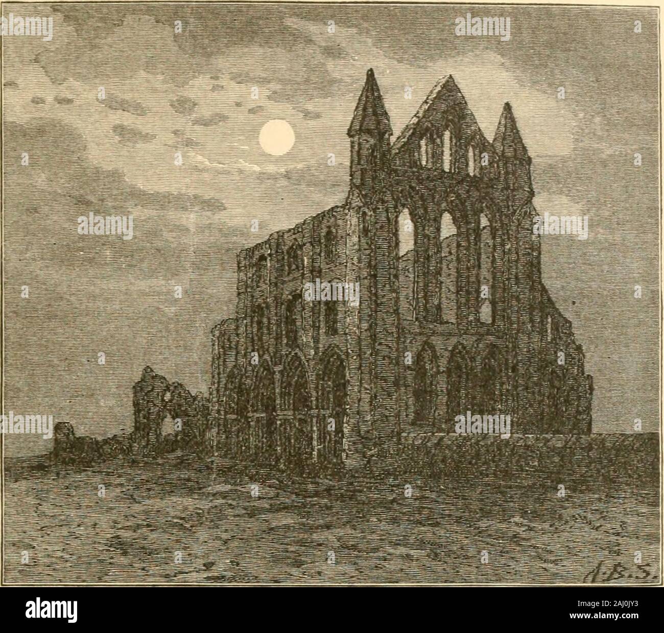 Le opere poetiche di Sir Walter Scott, baronet; ed con una attenta revisione del testo . da soli, che breeze,per lontano su mari Northumbrian, fresco e soffiava forte,dove, da Whitbys alta pila di clausura,legata a .Saint Cuthberts Holy Isle, esso recava una corteccia lungo.Dopo il gale ella si chinò il suo lato,e delimitata oer la marea di rigonfiamento. Come lei sono stati dancing home ;Il merry marinai rise in seeTheir gallant nave in modo lustily solca il mare verde-foam.Molto joyed essi nella loro onorato il trasporto merci;Per sul ponte, in cattedra di stato.la Badessa di .Saint Hilda posto.con cinque monache equo, la cucina aggraziata. Foto Stock