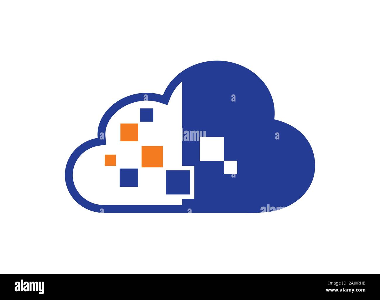 Creative, semplice e moderno cloud logo design modello per la società Illustrazione Vettoriale