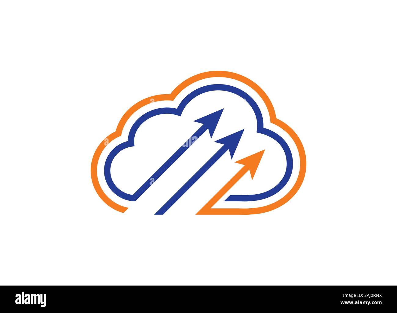 Creative, semplice e moderno cloud logo design modello per la società Illustrazione Vettoriale