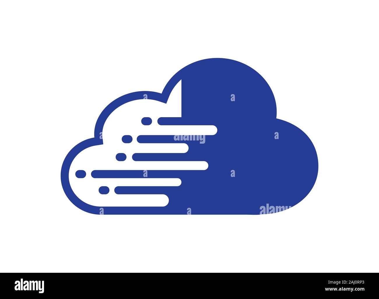 Creative, semplice e moderno cloud logo design modello per la società Illustrazione Vettoriale