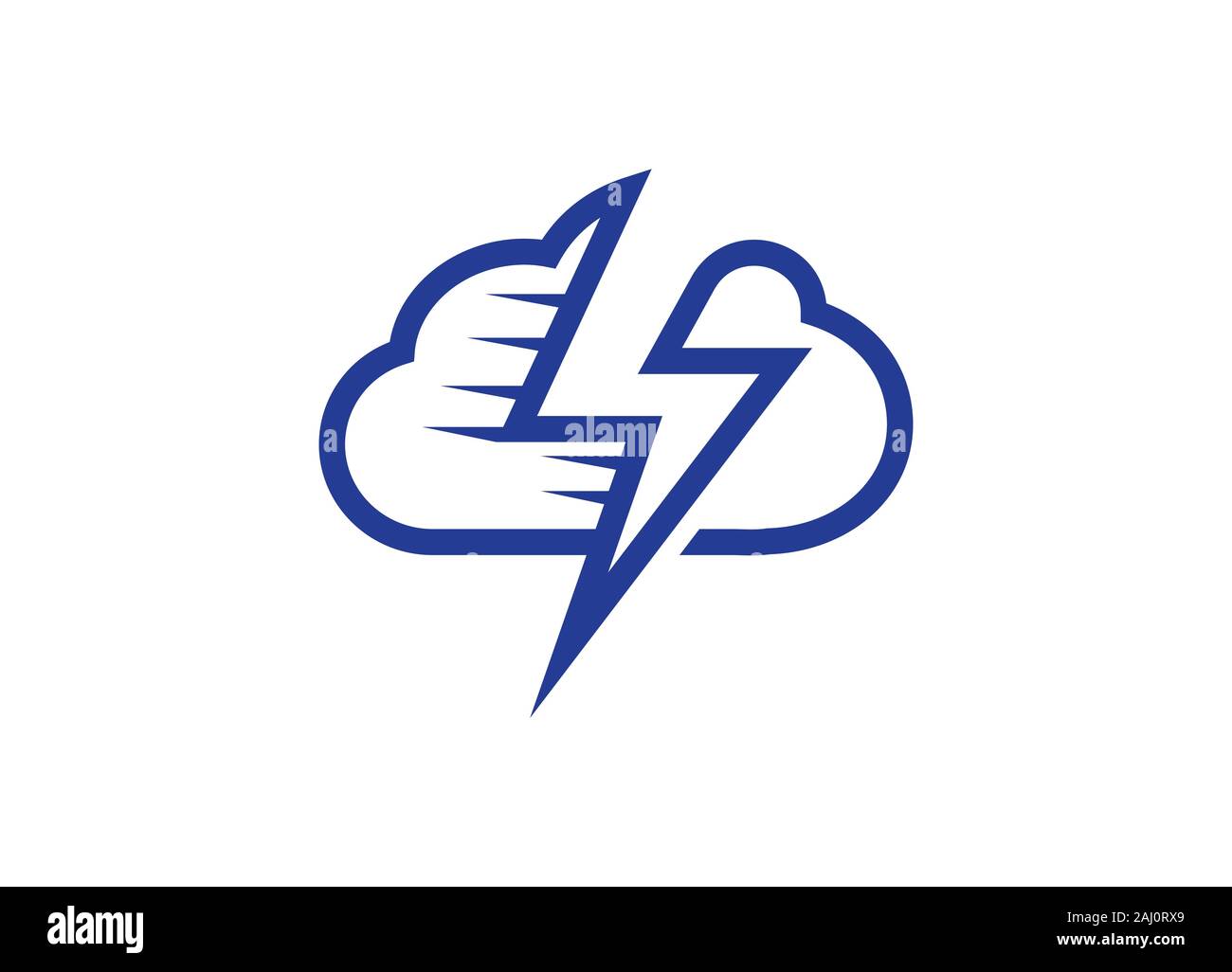 Creative, semplice e moderno cloud logo design modello per la società Illustrazione Vettoriale