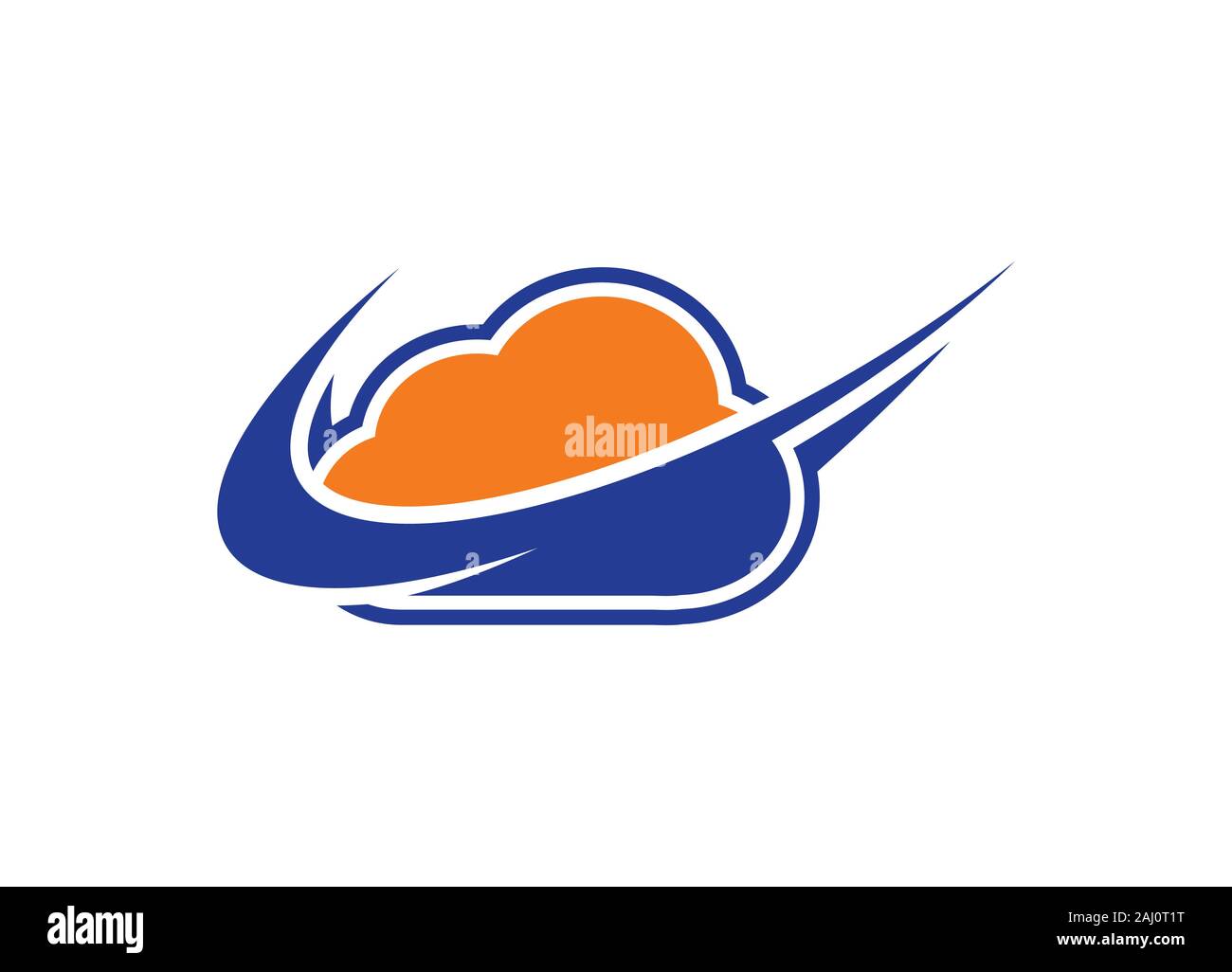 Creative, semplice e moderno cloud logo design modello per la società Illustrazione Vettoriale