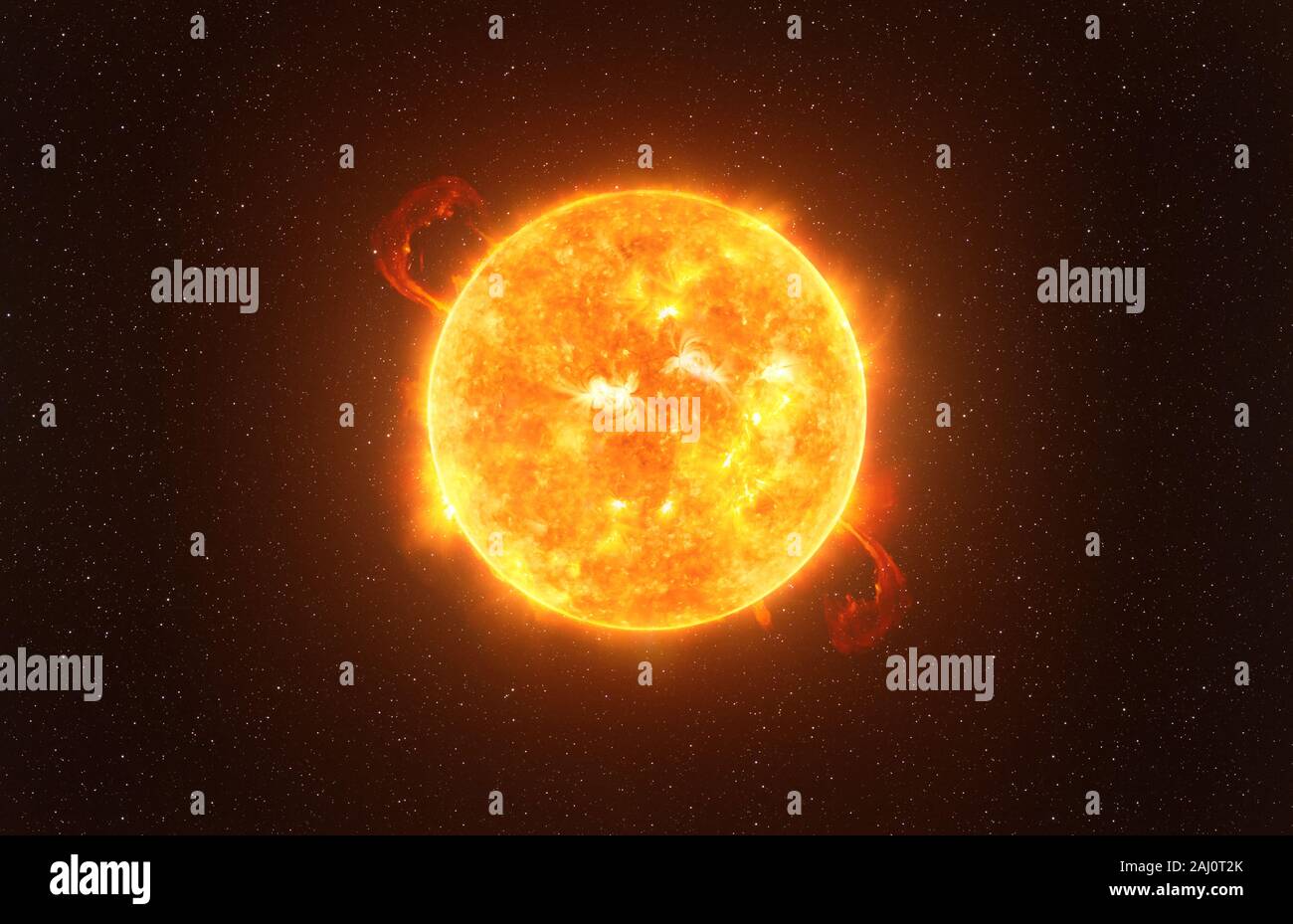 Stella Betelguese contro il cielo stellato visione artistica, gli elementi di questa immagine fornita dalla NASA Foto Stock